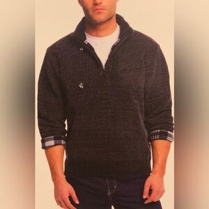 WEATHERPROOF VINTAGE MEN'S CHENILLE 1/4 ZIP SEWATER